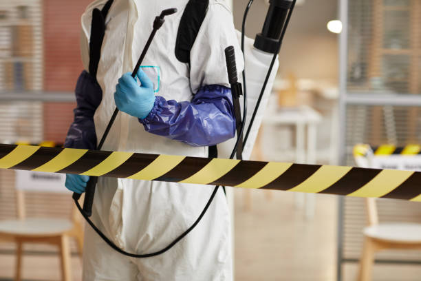 Professional Sewage Cleanup technician working in Omaha, AR